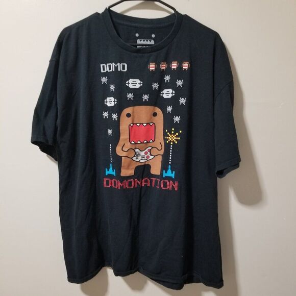 Domo Nation Kun Cotton Cyber Y2K Arcade Grunge Black T-Shirt Size XXL - Picture 1 of 4